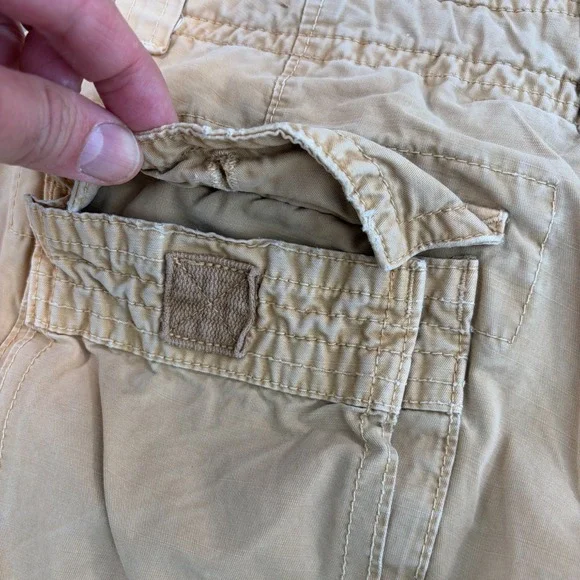 Vintage Hollister Cargo Paratrooper Baggy Skater Pants in Tan Men Medium 34x30